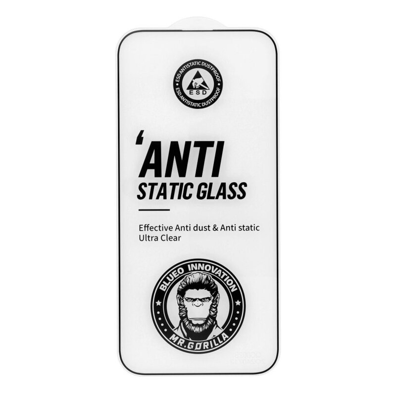 Folie iPhone 12 Blueo Anti-Static HD Glass, negru