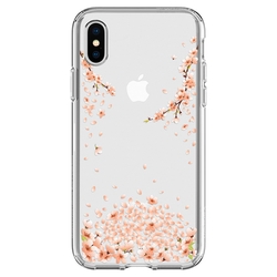 Bumper iPhone XS Spigen Liquid Crystal Blossom - Crystal Clear