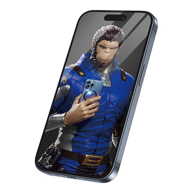 Folie iPhone 15 Plus Blueo Anti-Broken Glass, negru