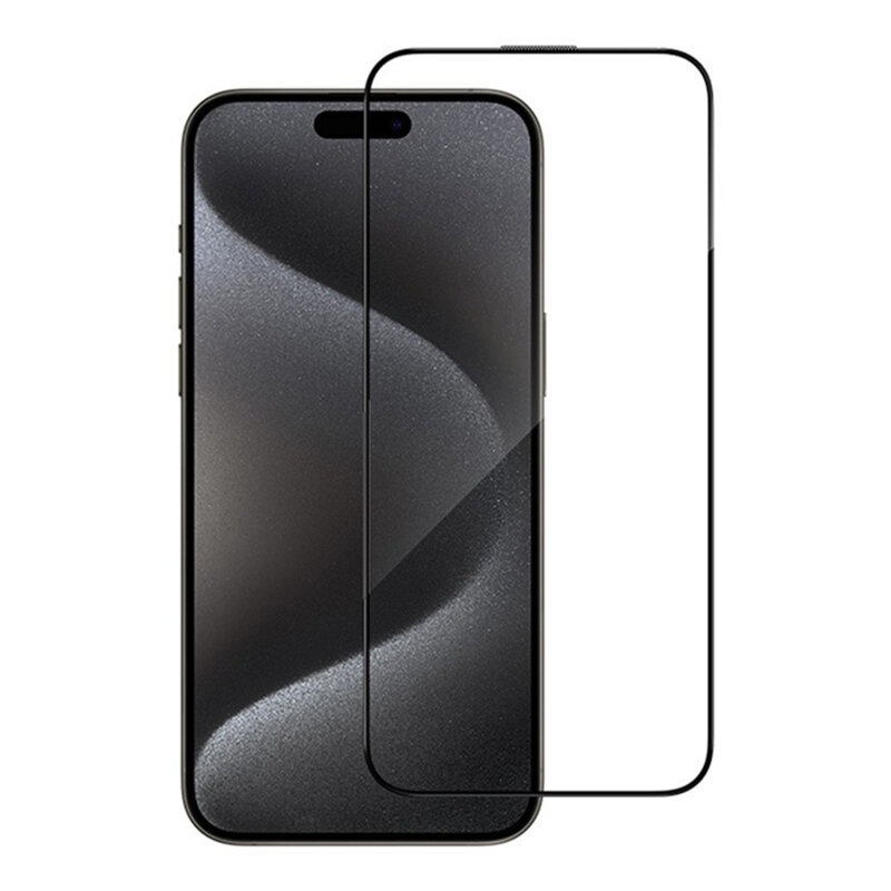 Folie iPhone 15 Blueo Anti-Reflective HD Glass, negru