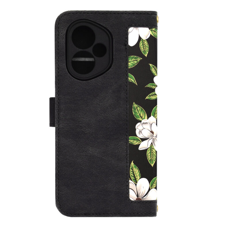 Husa personalizata fete Honor 400 Techsuit FlipCraft, negru