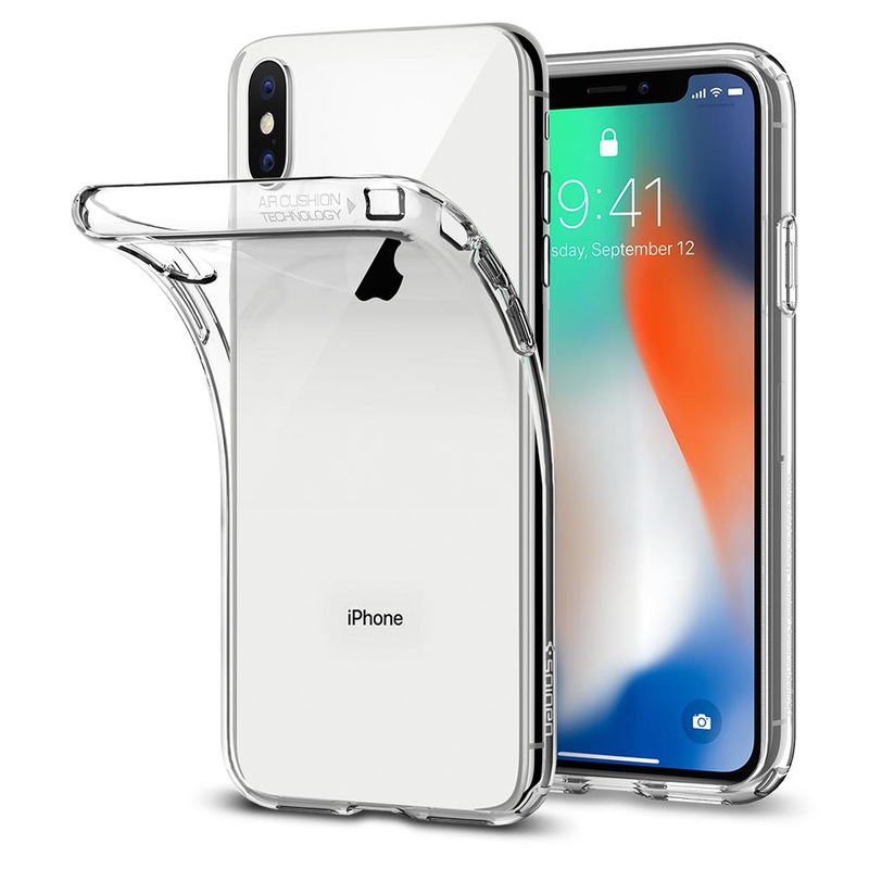 Husa iPhone XS Spigen Liquid Crystal, transparenta