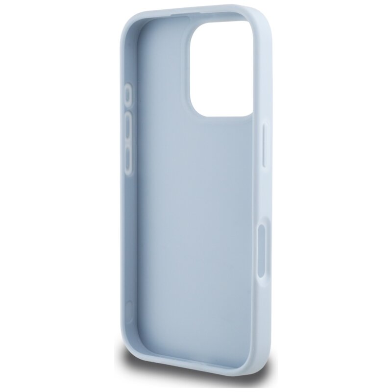 Husa originala Guess iPhone 16 Pro Max Hardcase Grained Big 4G Logo Small Classic Logo, albastru, GUHCP16XPGT4MBB