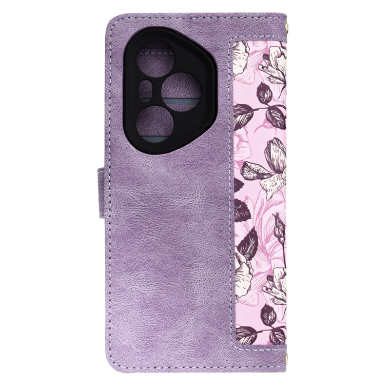 Husa personalizata fete Honor 400 Pro Techsuit FlipCraft, mov