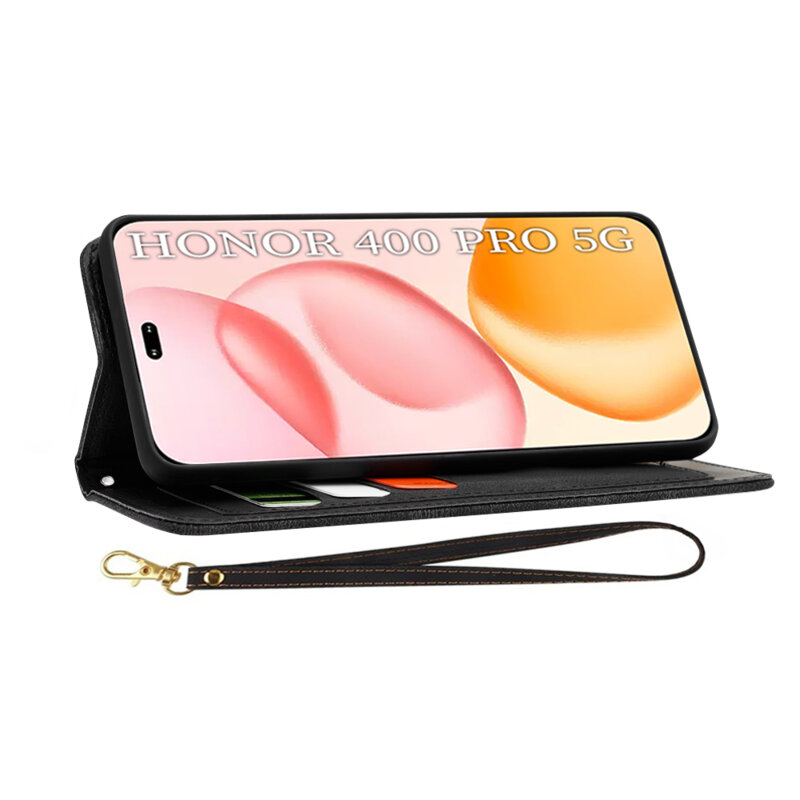 Husa personalizata fete Honor 400 Pro Techsuit FlipCraft, negru