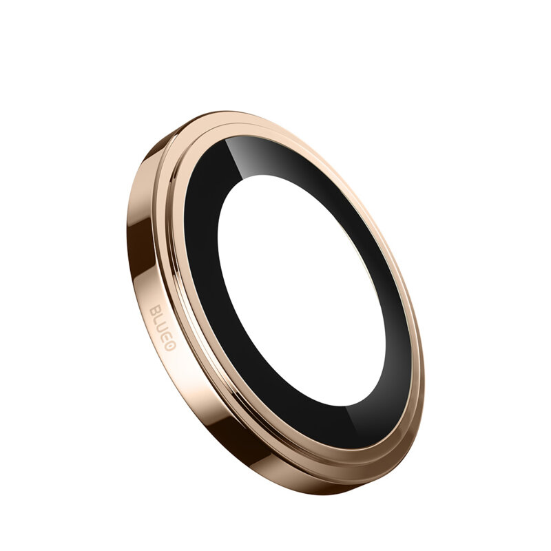 Folie iPhone 14 Pro Blueo Sapphire Crystal Original Lens Glass, auriu
