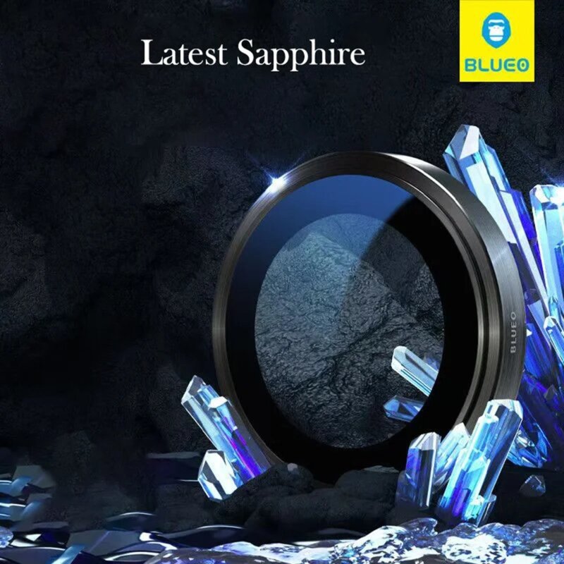 Folie iPhone 16 Pro Blueo Sapphire Crystal Original Lens Glass, natural titanium