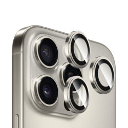 Folie iPhone 16 Pro Max Blueo Sapphire Crystal Original Lens Glass, natural titanium