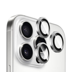 Folie iPhone 14 Pro Blueo Sapphire Crystal Original Lens Glass, argintiu