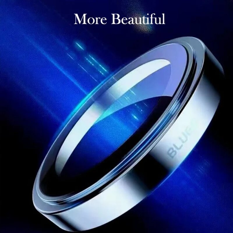 Folie iPhone 14 Pro Max Blueo Sapphire Crystal Original Lens Glass, argintiu