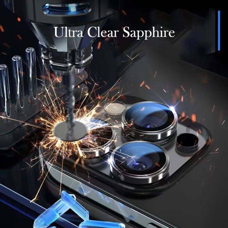 Folie iPhone 14 Pro Blueo Sapphire Crystal Original Lens Glass, mov