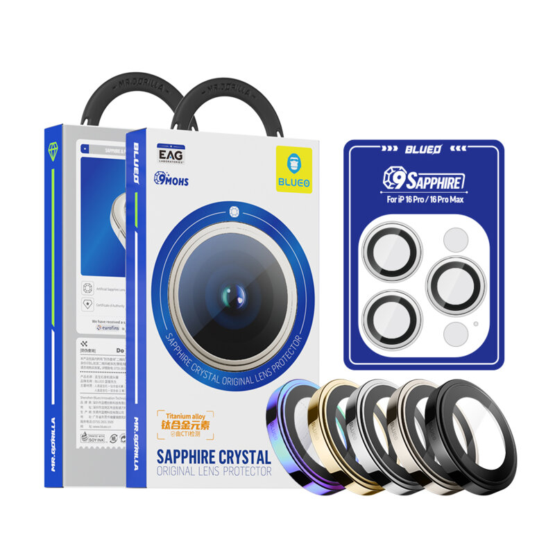 Folie iPhone 14 Pro Blueo Sapphire Crystal Original Lens Glass, mov
