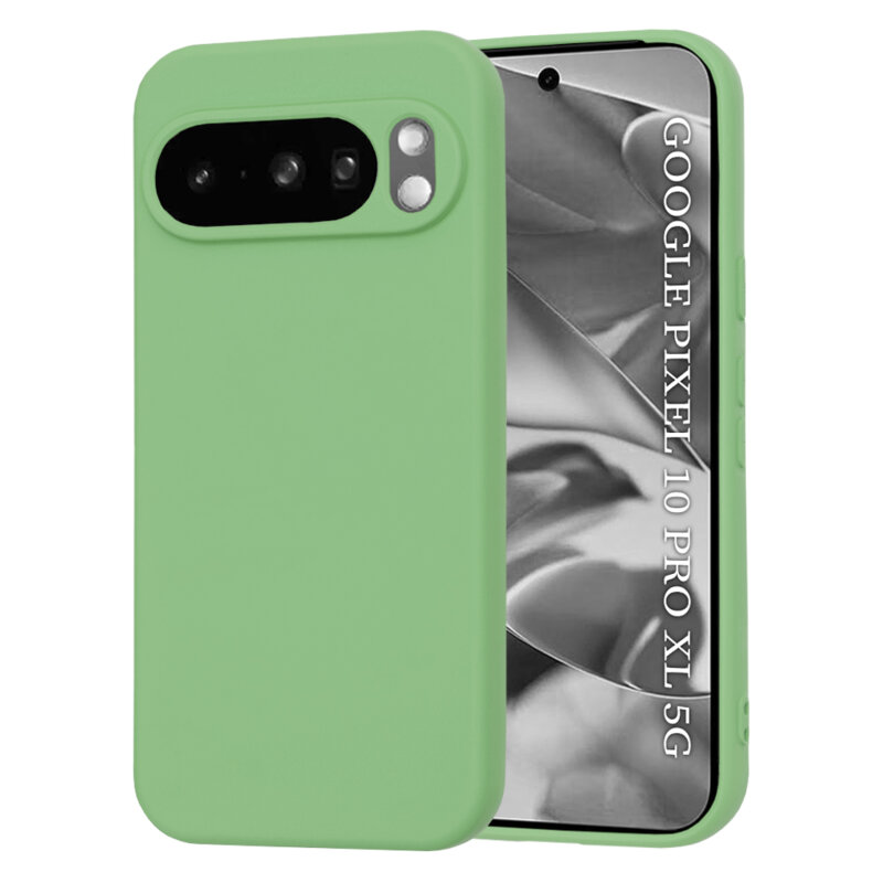 Husa silicon Google Pixel 10 Pro XL Techsuit SoftFlex, verde deschis