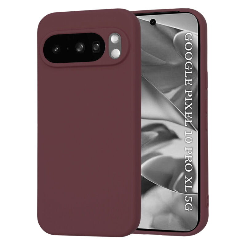 Husa silicon Google Pixel 10 Pro XL Techsuit SoftFlex, bordo