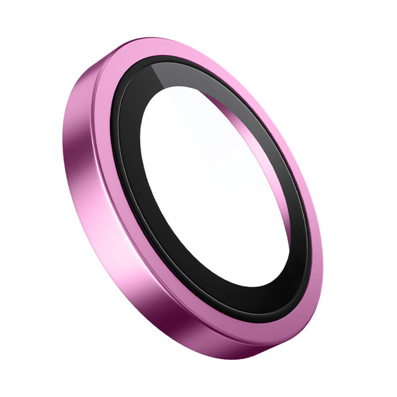 Folie iPhone 15 Blueo Original Metal Frame Lens Protector, roz