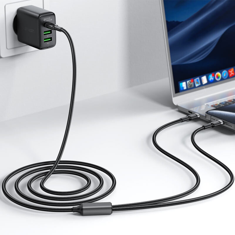 Cablu de date tip C 3in1, Fast Charge 100W Acefast, C22-02, 1.25m