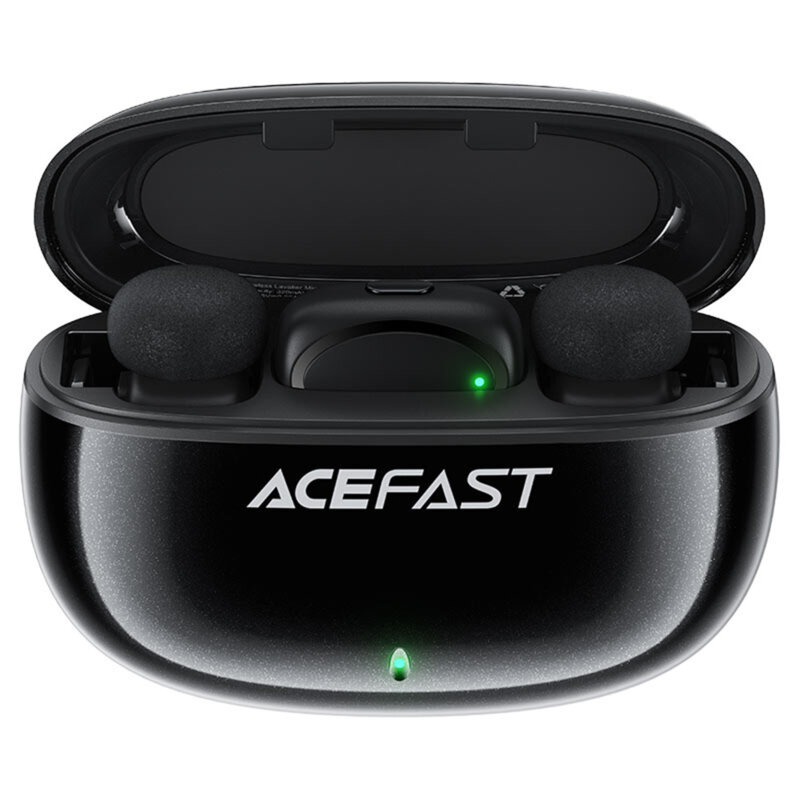 Microfon 360° wireless tip lavaliera Acefast R2, 300mAh, negru