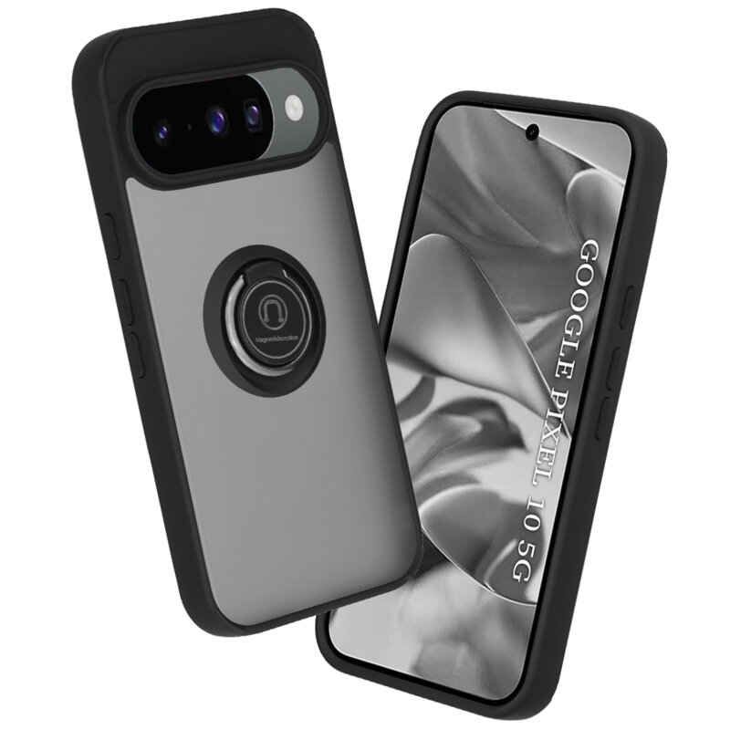 Husa Google Pixel 10 Techsuit Glinth cu inel suport stand magnetic, negru