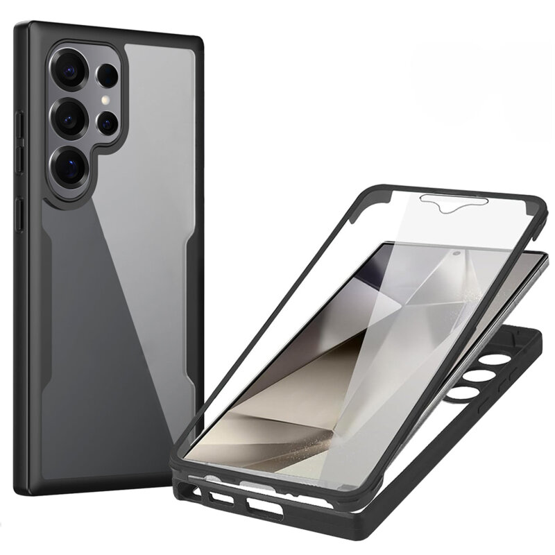 Husa 360° Samsung Galaxy S25 Ultra Techsuit ColorVerse, negru