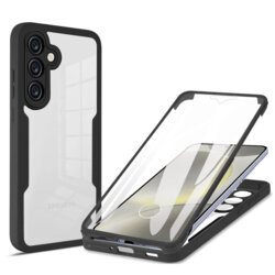 Husa 360° Samsung Galaxy S25 Techsuit ColorVerse, negru