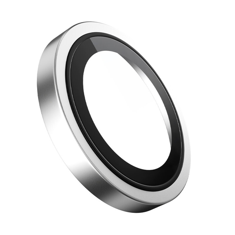 Folie iPhone 14 Pro Blueo Original Metal Frame Lens Protector, argintiu