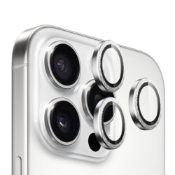 Folie iPhone 16 Pro Max Blueo Diamond Lens Glass, Silver Diamond