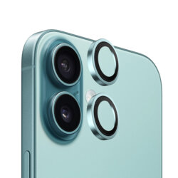 Folie iPhone 16 Blueo Original Metal Frame Lens Protector, verde