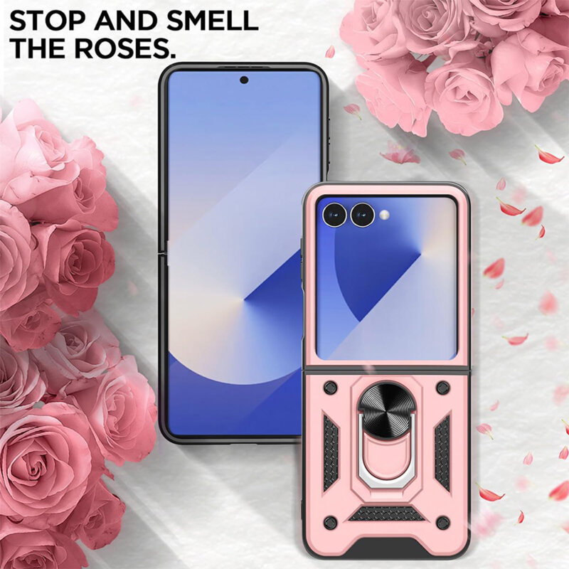 Husa Samsung Galaxy Z Flip7 protectie camera Techsuit CamShield Series, roz