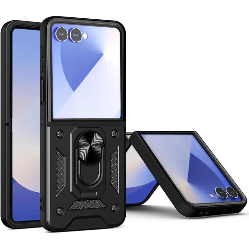 Husa Samsung Galaxy Z Flip7 protectie camera Techsuit CamShield Series, negru