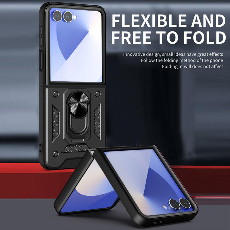 Husa Samsung Galaxy Z Flip7 protectie camera Techsuit CamShield Series, negru