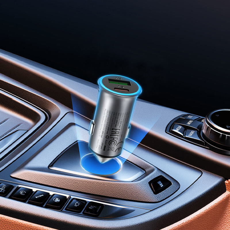 Incarcator auto Fast Charge USB, Type-C, 95W Acefast B16