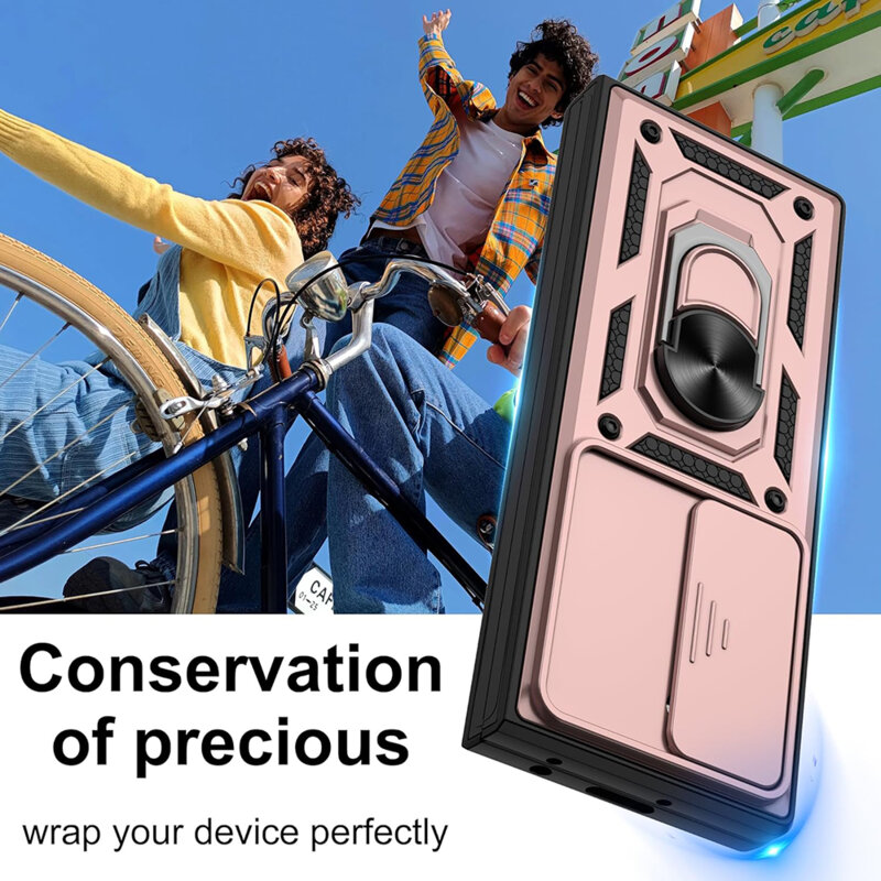Husa Samsung Galaxy Z Fold7 protectie camera Techsuit CamShield Series, roz