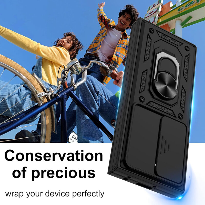 Husa Samsung Galaxy Z Fold7 protectie camera Techsuit CamShield Series, negru
