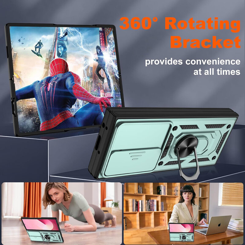 Husa Samsung Galaxy Z Fold6 protectie camera Techsuit CamShield Series, verde