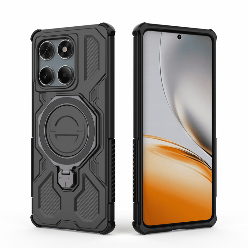 Husa Motorola Edge 60 Techsuit Carbon Shield PRO, negru