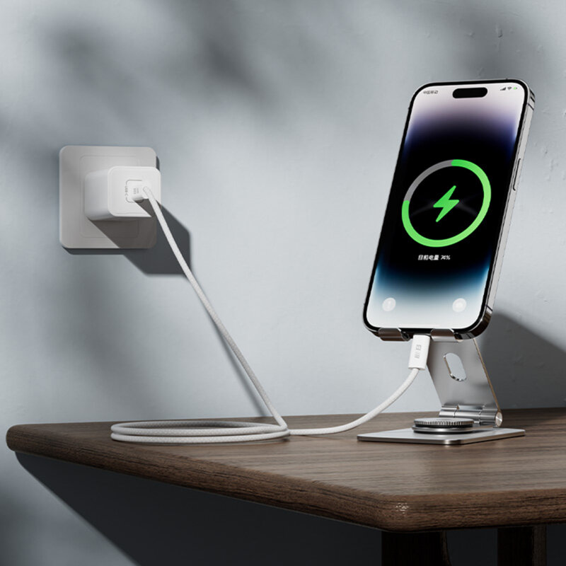 Cablu de incarcare tip C la Lightning Blueo 1.2m, alb