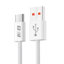 Cablu de date Fast Charge USB Blueo, 6A, alb