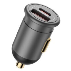 Incarcator auto USB, Type-C 35W Blueo, 12V-24V, gri