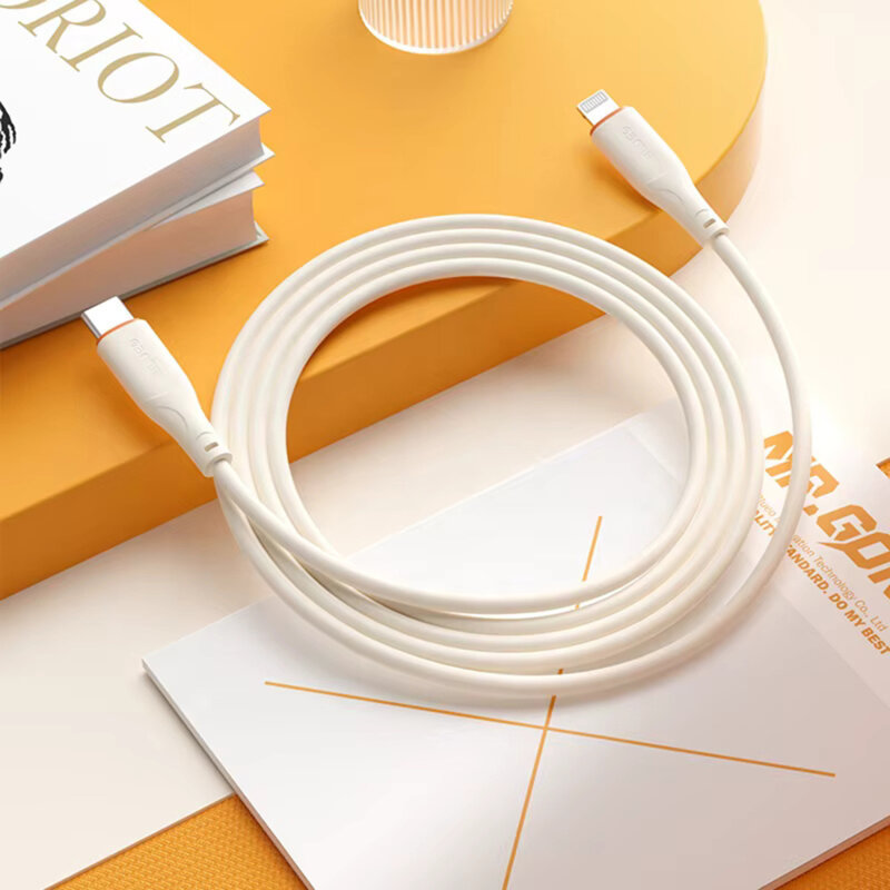 Cablu de incarcare Type-C la Lightning Ape Lengend Blueo 1.5m, portocaliu