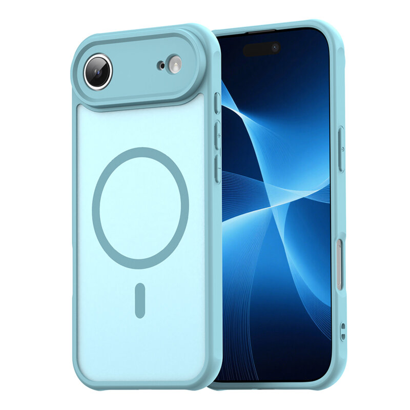 Husa iPhone 17 Air Techsuit HaloFrost II MagSafe, verde menta