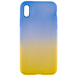 Husa Apple iPhone XS TPU UltraSlim Albastru-Galben