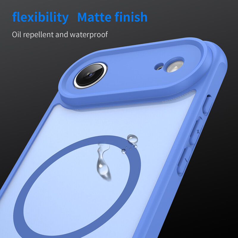 Husa iPhone 17 Air Techsuit HaloFrost II MagSafe, albastru