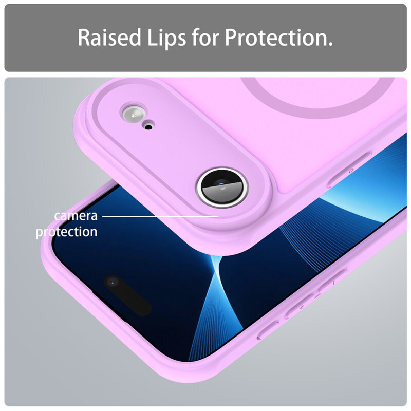 Husa iPhone 17 Air Techsuit HaloFrost II MagSafe, roz