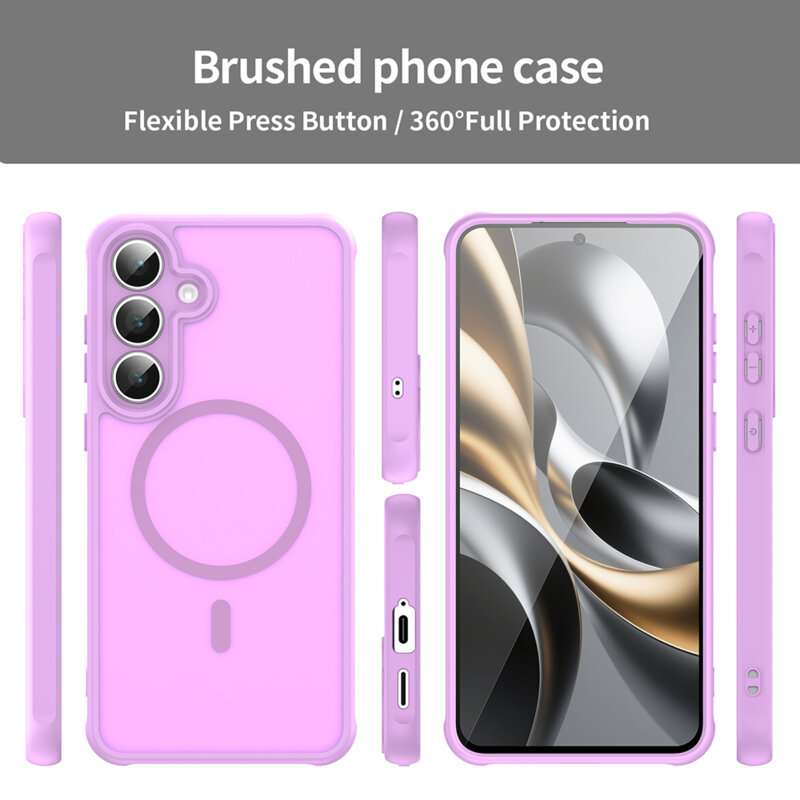 Husa Samsung Galaxy S25 FE Techsuit HaloFrost II MagSafe, roz