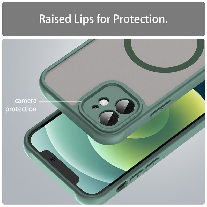 Husa iPhone 11 Techsuit HaloFrost II MagSafe, verde