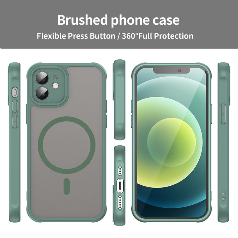 Husa iPhone 11 Techsuit HaloFrost II MagSafe, verde