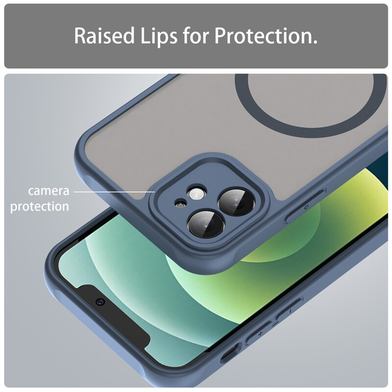 Husa iPhone 11 Techsuit HaloFrost II MagSafe, bleumarin