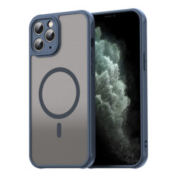 Husa iPhone 11 Pro Max Techsuit HaloFrost II MagSafe, bleumarin