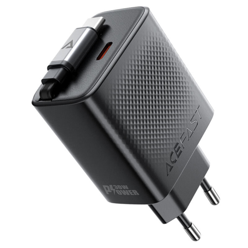 Incarcator GaN Type-C + cablu Acefast A110, 30W, 65cm, negru