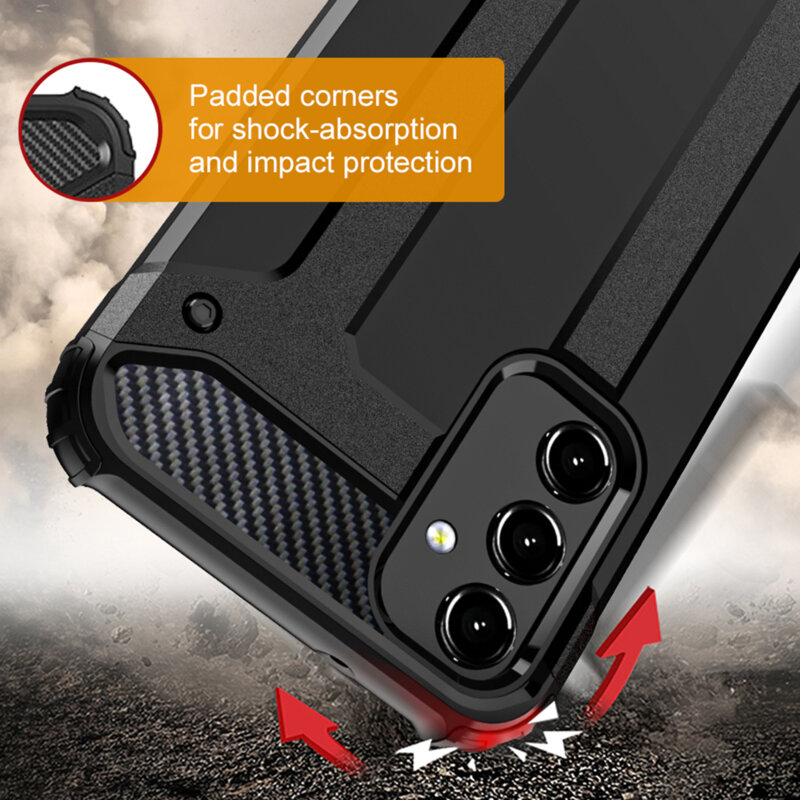 Husa Samsung Galaxy S24 FE Techsuit Hybrid Armor, negru